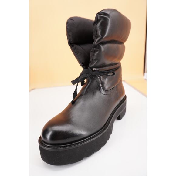 Stuart Weitzman Tyler Ultralift Black Leather Snow Boots SZ 8 New $650 Quilted - Picture 11 of 11